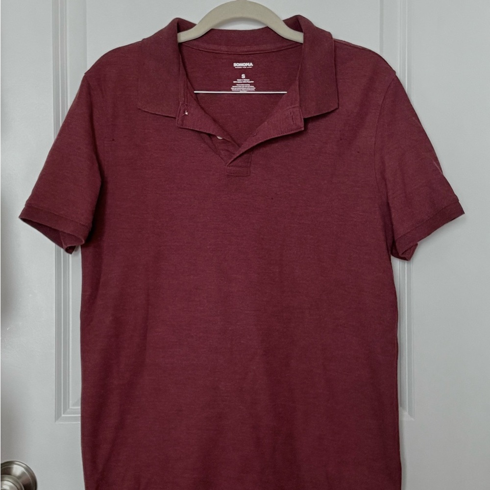 Sonoma Men's Burgundy Polo Shirt